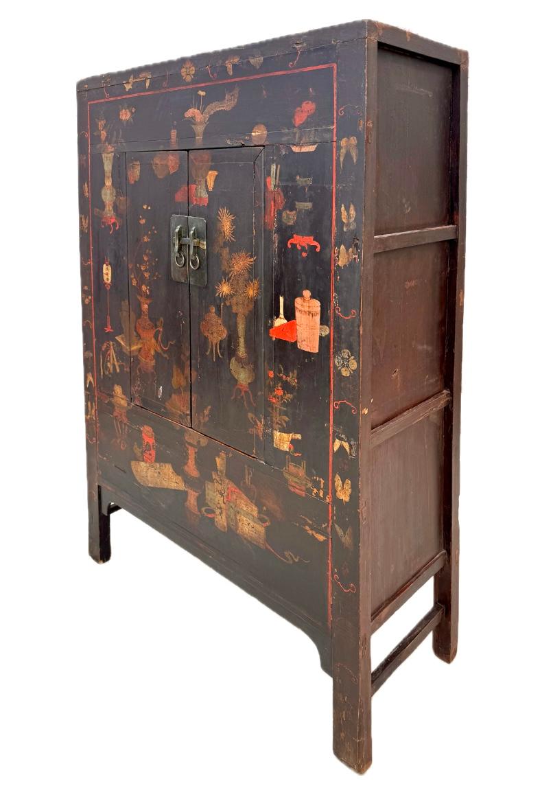 Armario Chino Qing Chinoiserie Lacado en venta 8