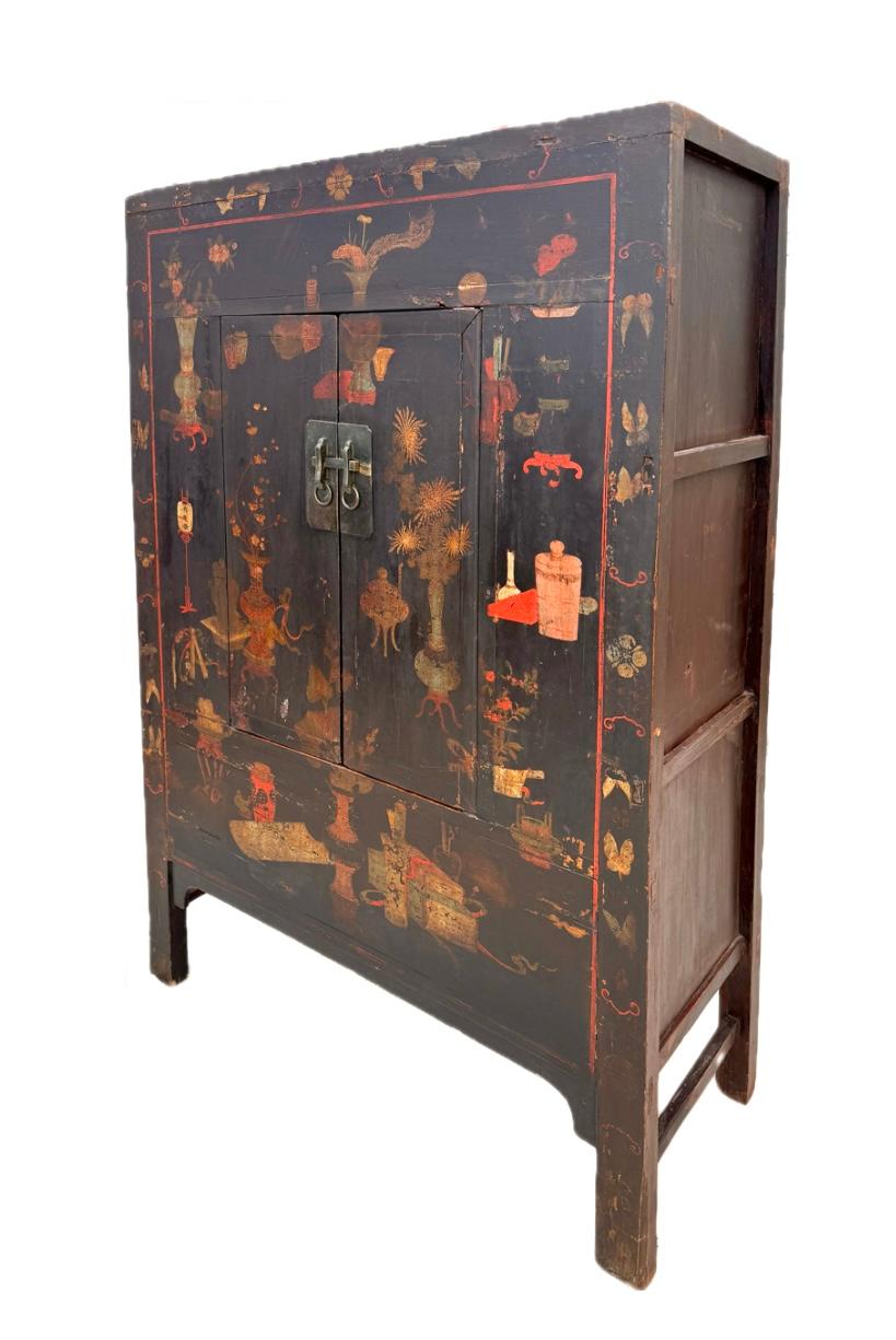 Armario Chino Qing Chinoiserie Lacado en venta 9