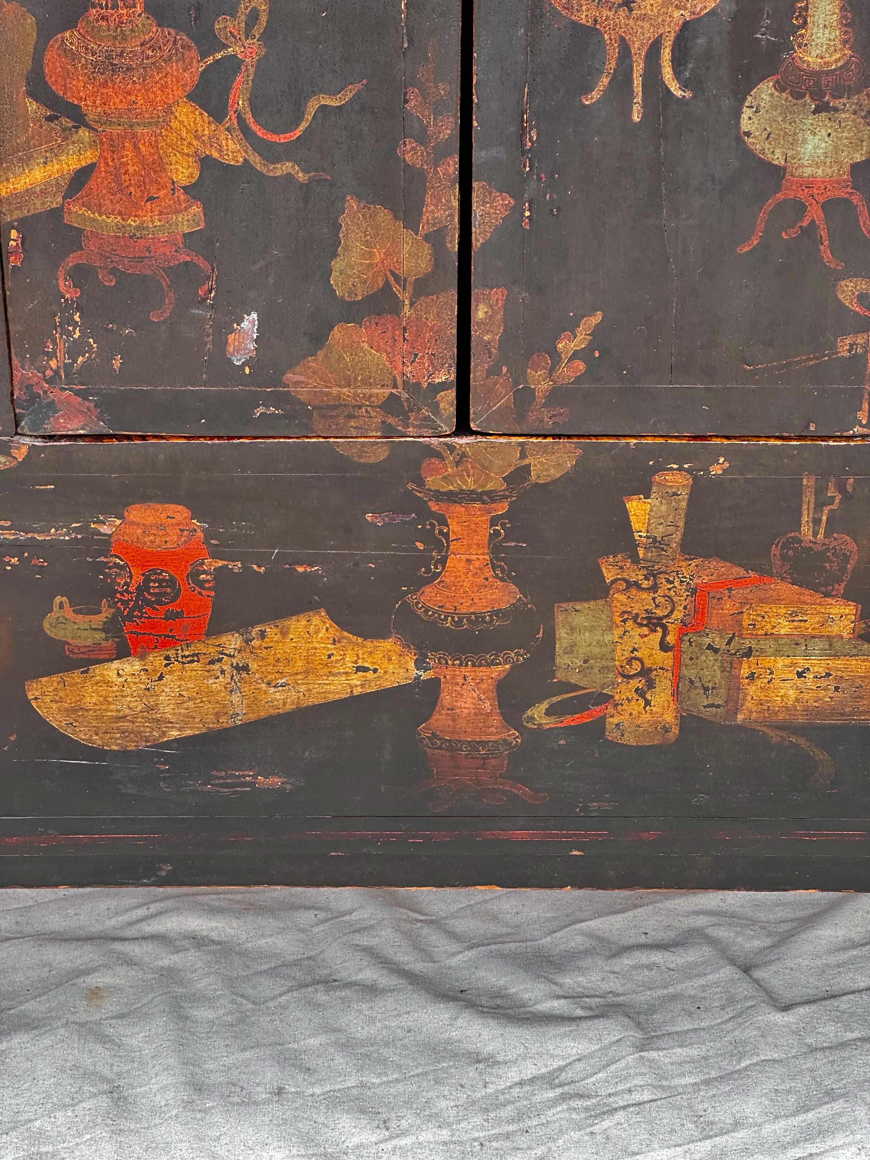 Armario Chino Qing Chinoiserie Lacado en venta 1