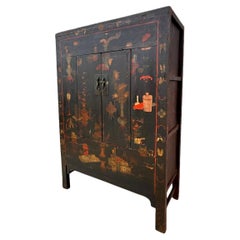 Chinese Qing Chinoiserie Lacquer Cabinet