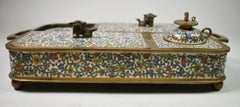 Chinese Qing Cloisonné Bronze Opium Caddy Set