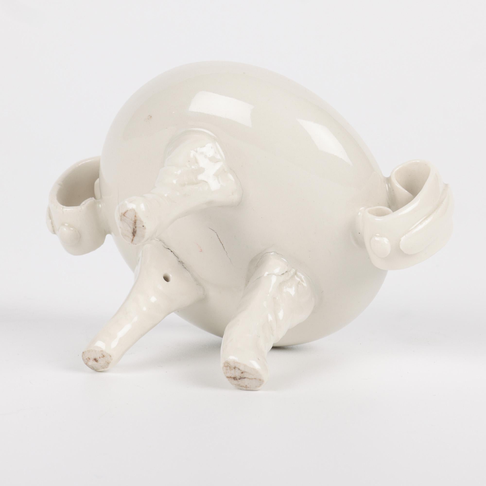 Encensoir et couvercle tripode en porcelaine blanche Qing Dehua en vente 8