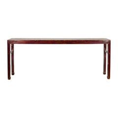 Qing Dynasty 19th Century Altar Console Table with Original Lacquer