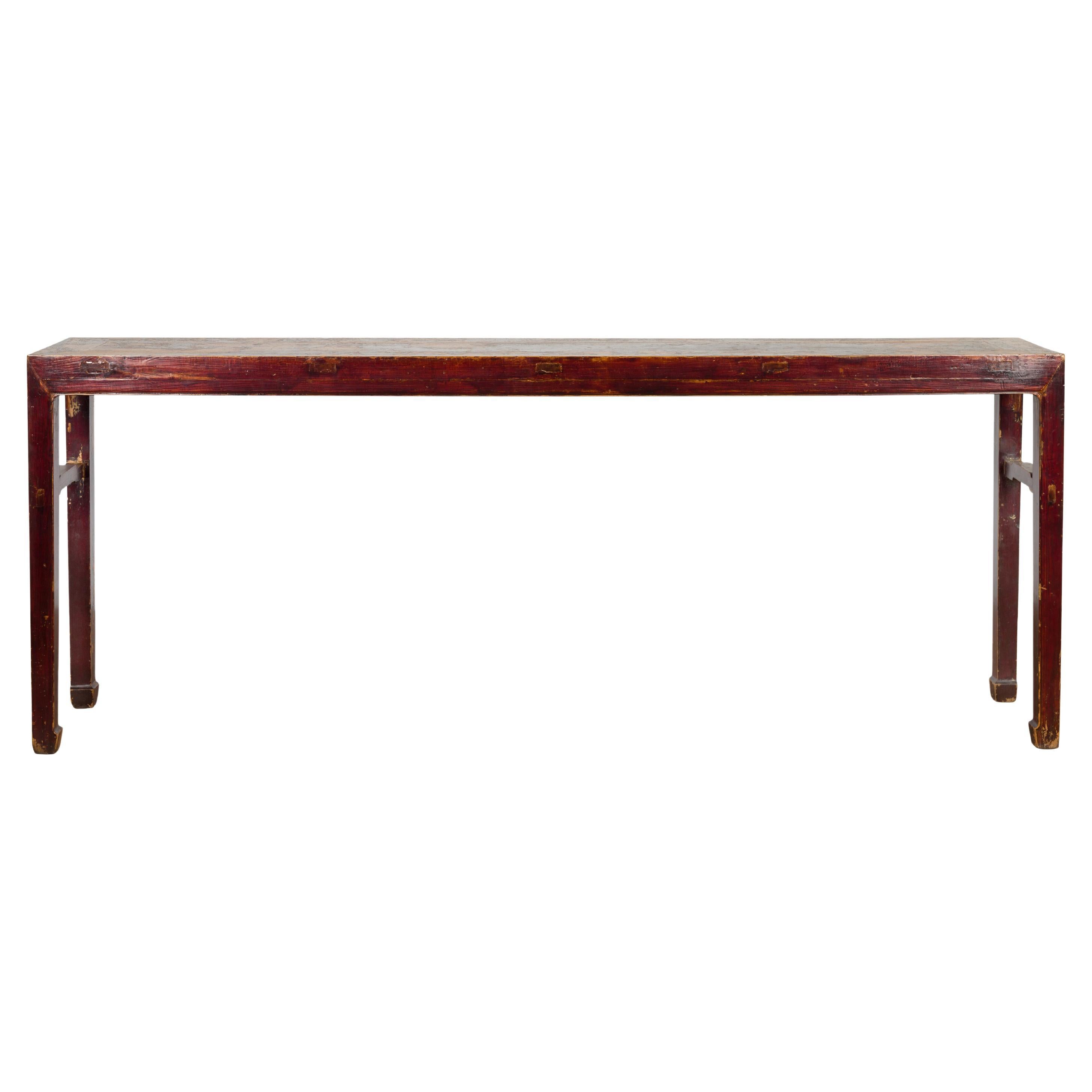 Qing Dynasty 19. Jahrhundert Altar Konsolentisch mit Original-Lack