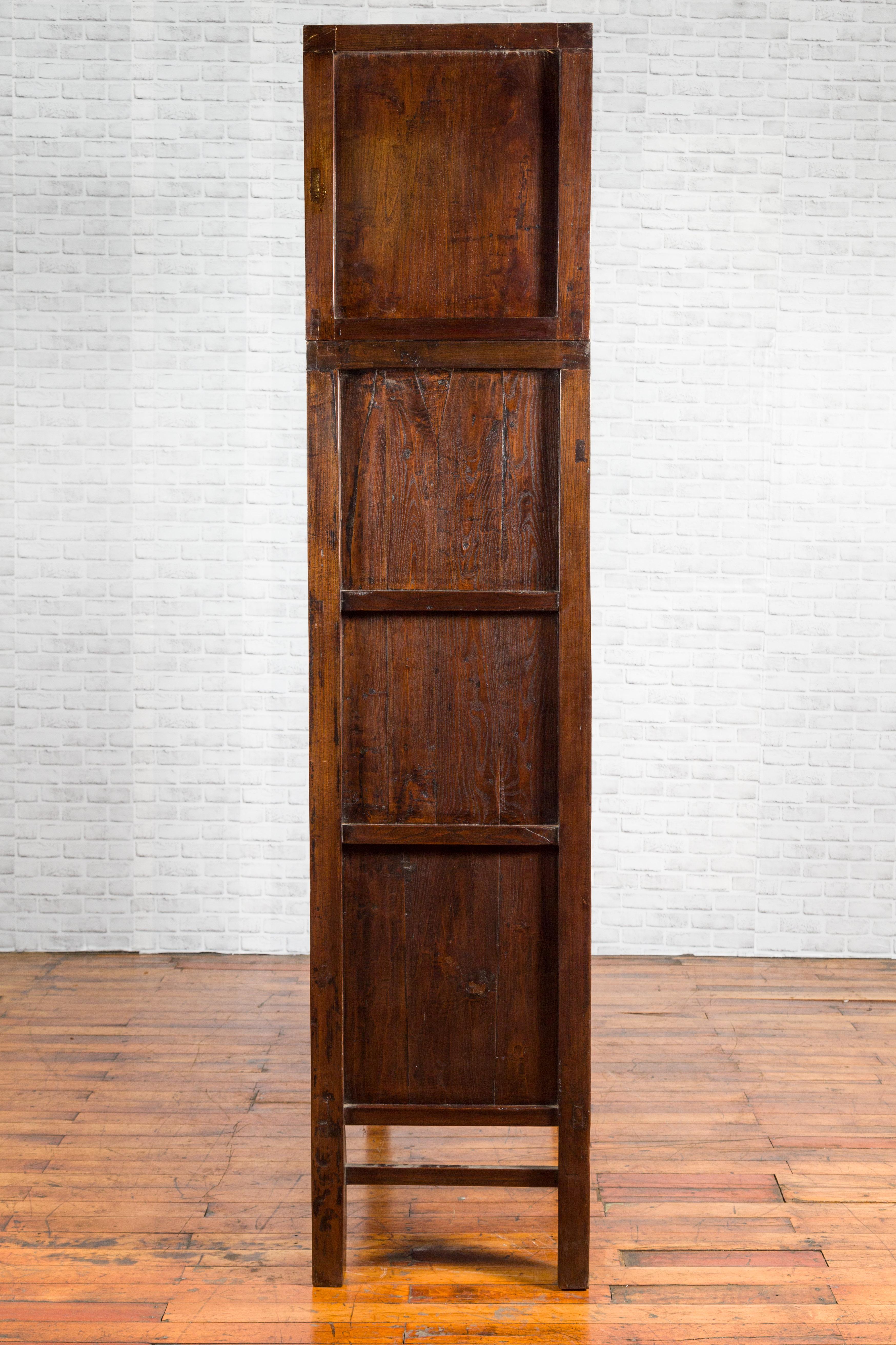 Chinese Qing Dynasty Compound Cabinet with Drawers and Hidden Panel For Sale 6