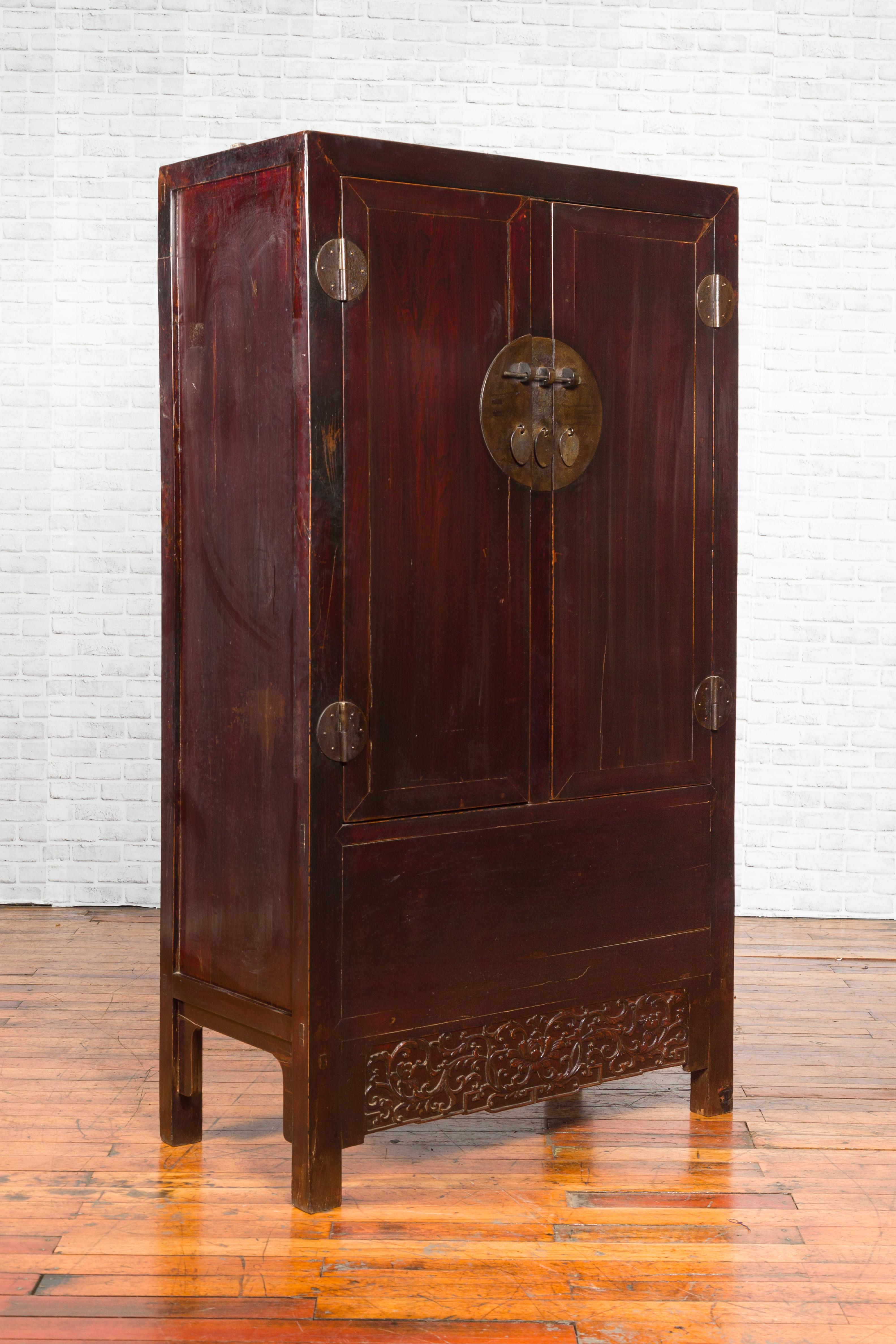 black lacquered scrolled armoire new world