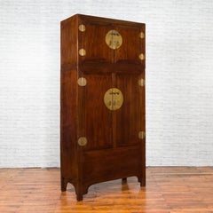 Qing Dynasty Elm and Burl Wood Multi-Season Compound Cabinet, 19th Century