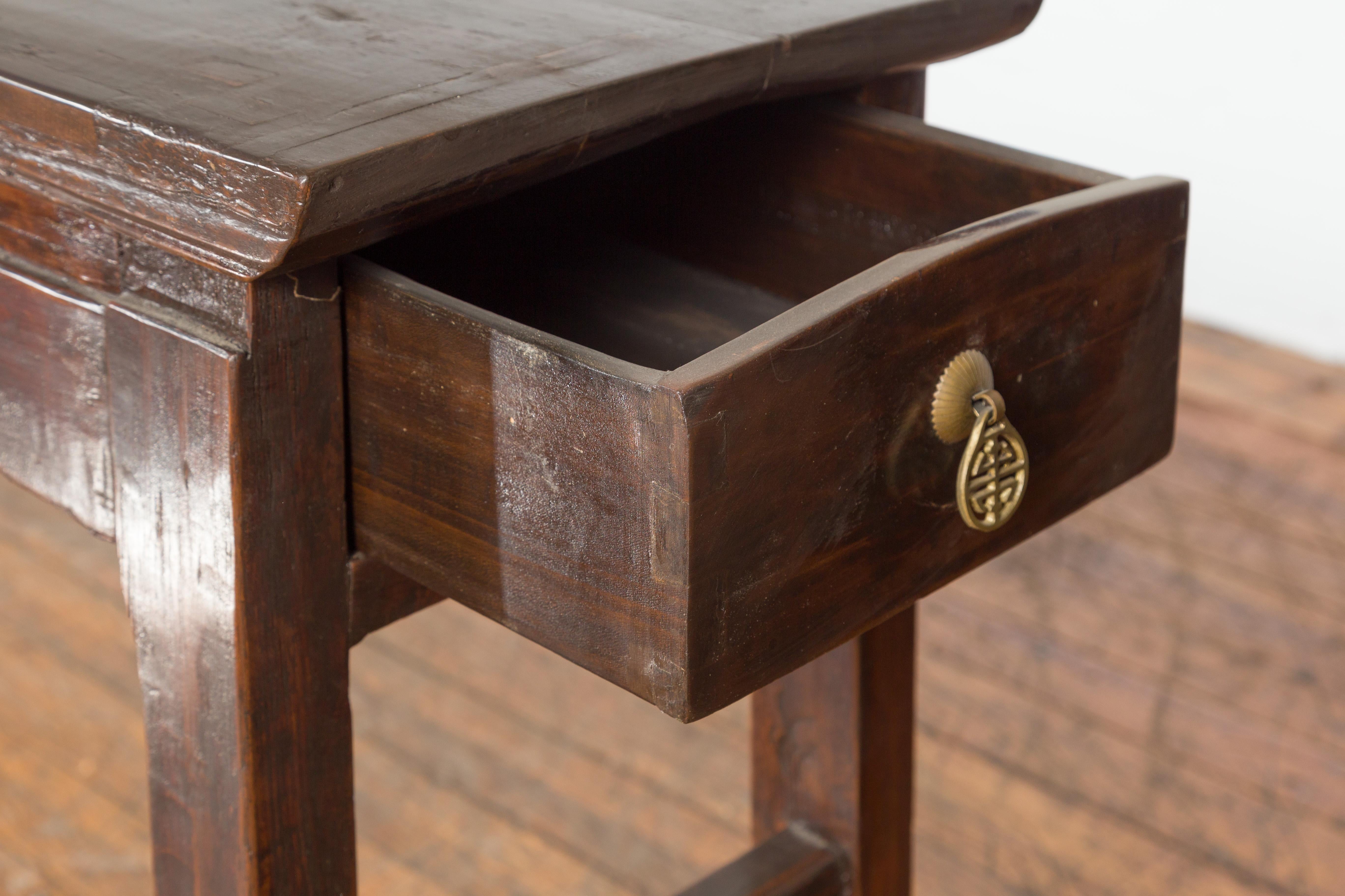 Chinese Qing Dynasty 19th Century Long Altar Console Table with Original Patina 3
