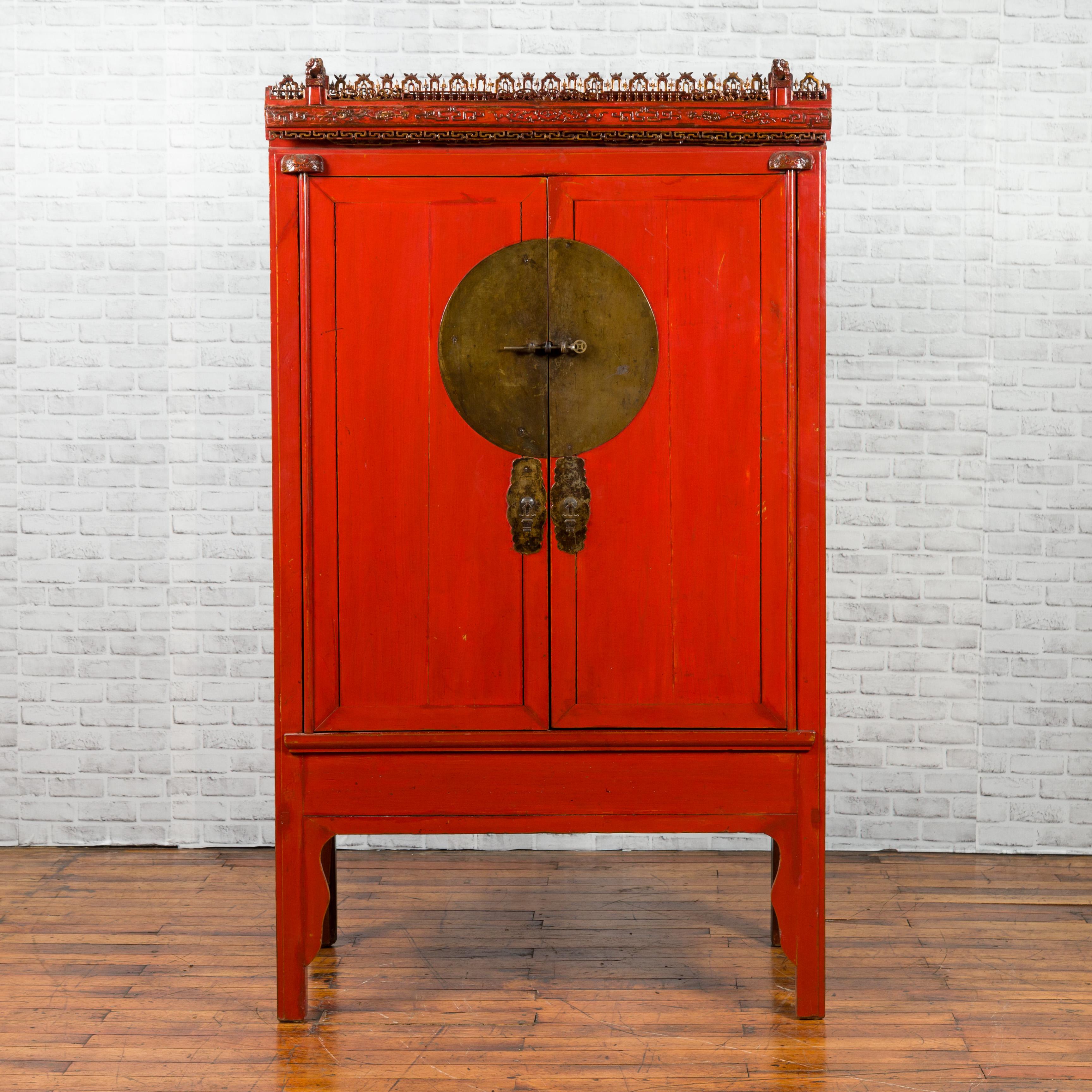 red chinese cabinet