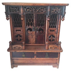 Chinese Qing Dynasty Altar Cabinet Huanguali