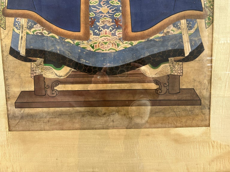 Chinese Qing Dynasty Ancestor Portrait, Senior Official First Rank ...