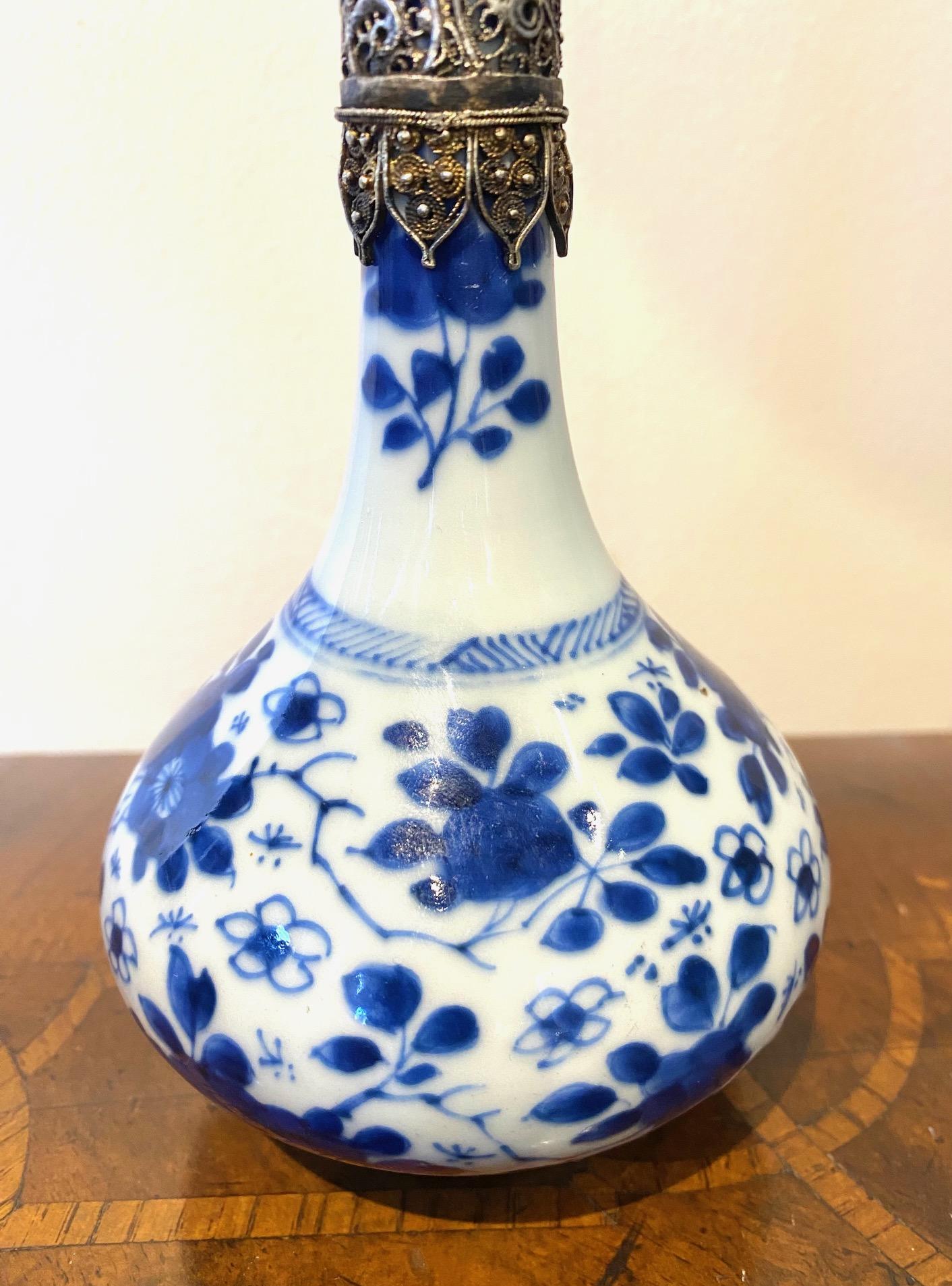 Chinesisch Qing Dynasty Blau und Weiß Blau Porzellan 