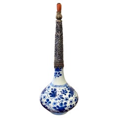 Chinese Qing Dynasty Blue and White Blue Porcelain "Rose Water" Sprinkler