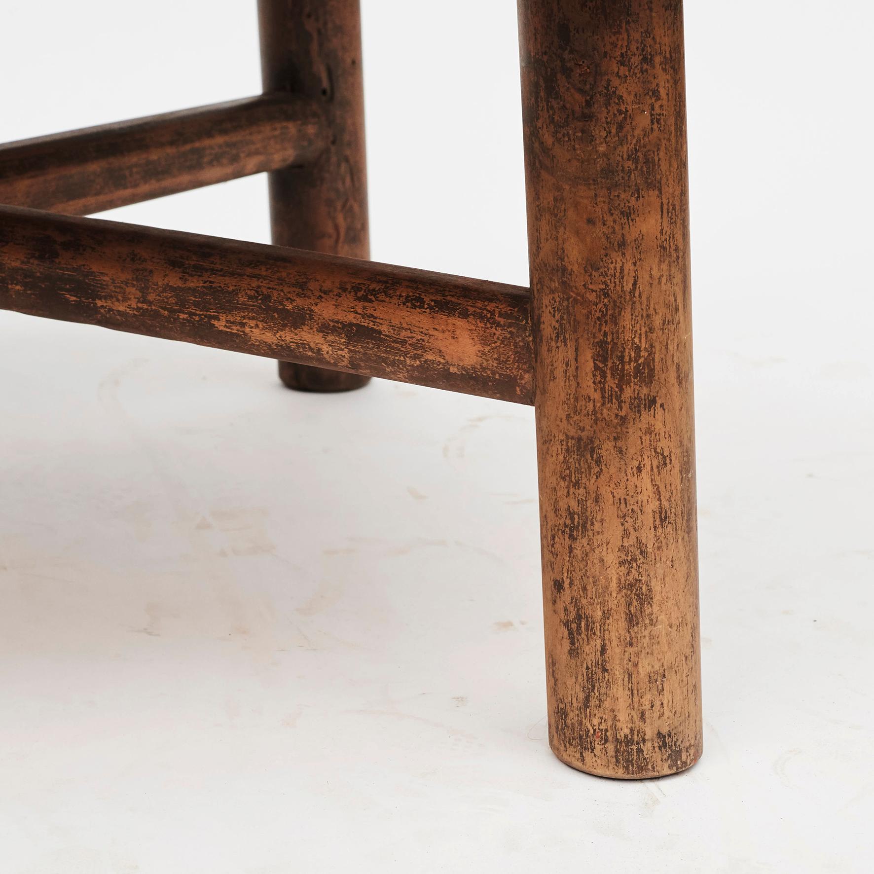 18th Century and Earlier Chinese Qing Dynasty Coffee Table with Stone Table Top and Basswood Frame