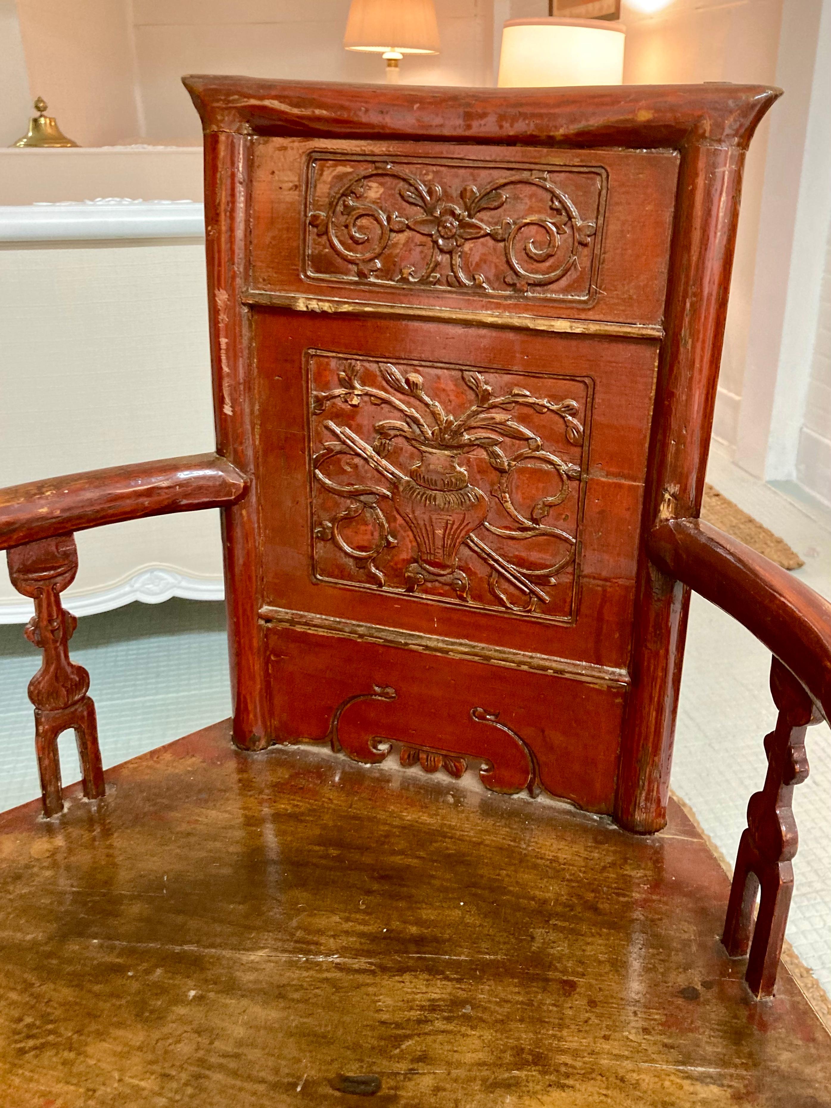 Chinese Qing Dynasty Corner Chair For Sale 2