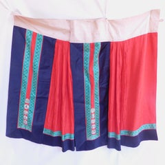 Chinese Qing Dynasty Embroidered Pleated Silk Skirt