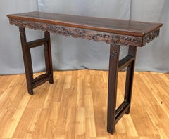 Large Chinese Wooden Alter Table Mid 20th Century