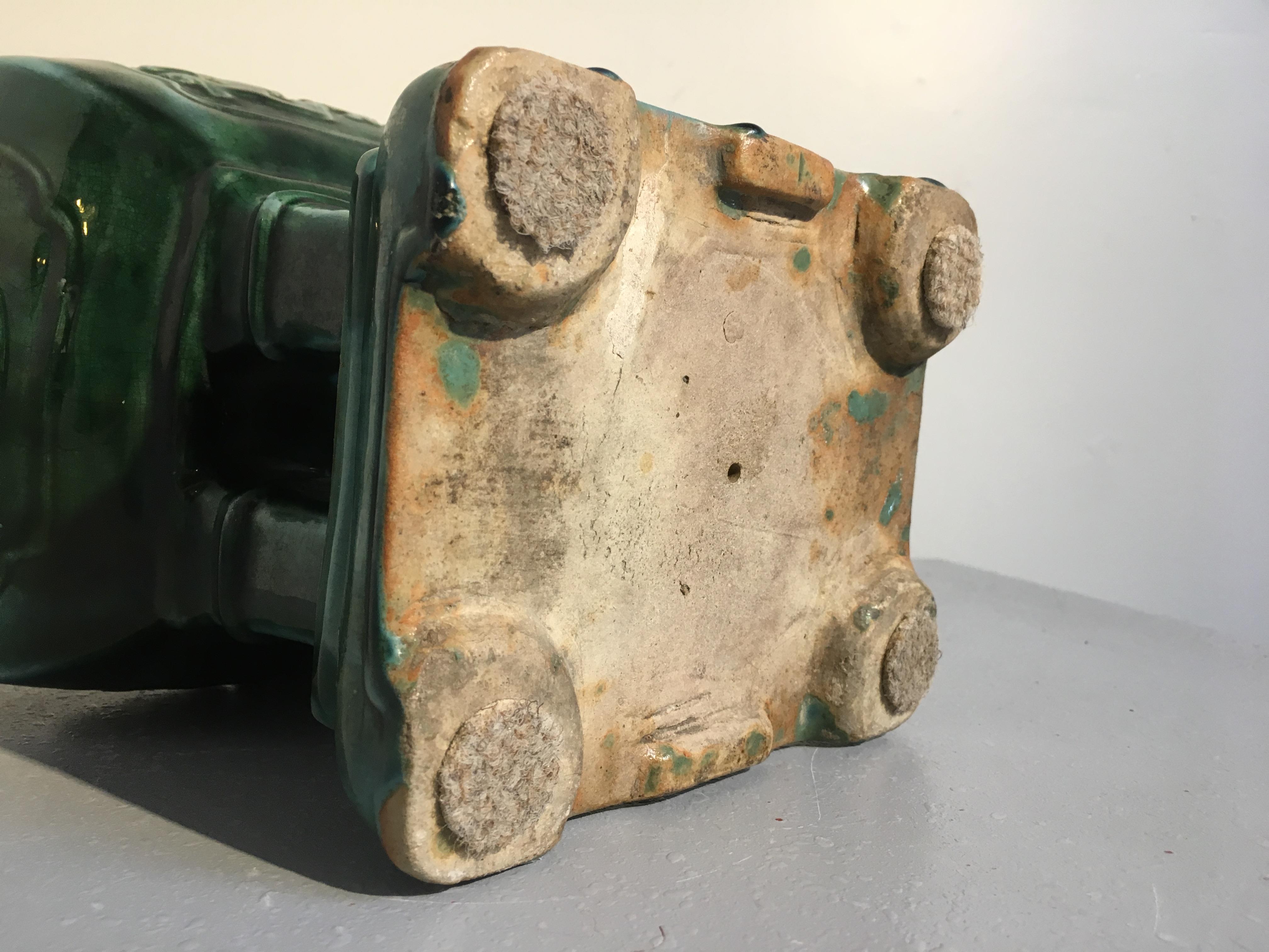 Bruciatore di incenso cinese della dinastia Qing, smaltato di verde, fine del XIX secolo in vendita 6