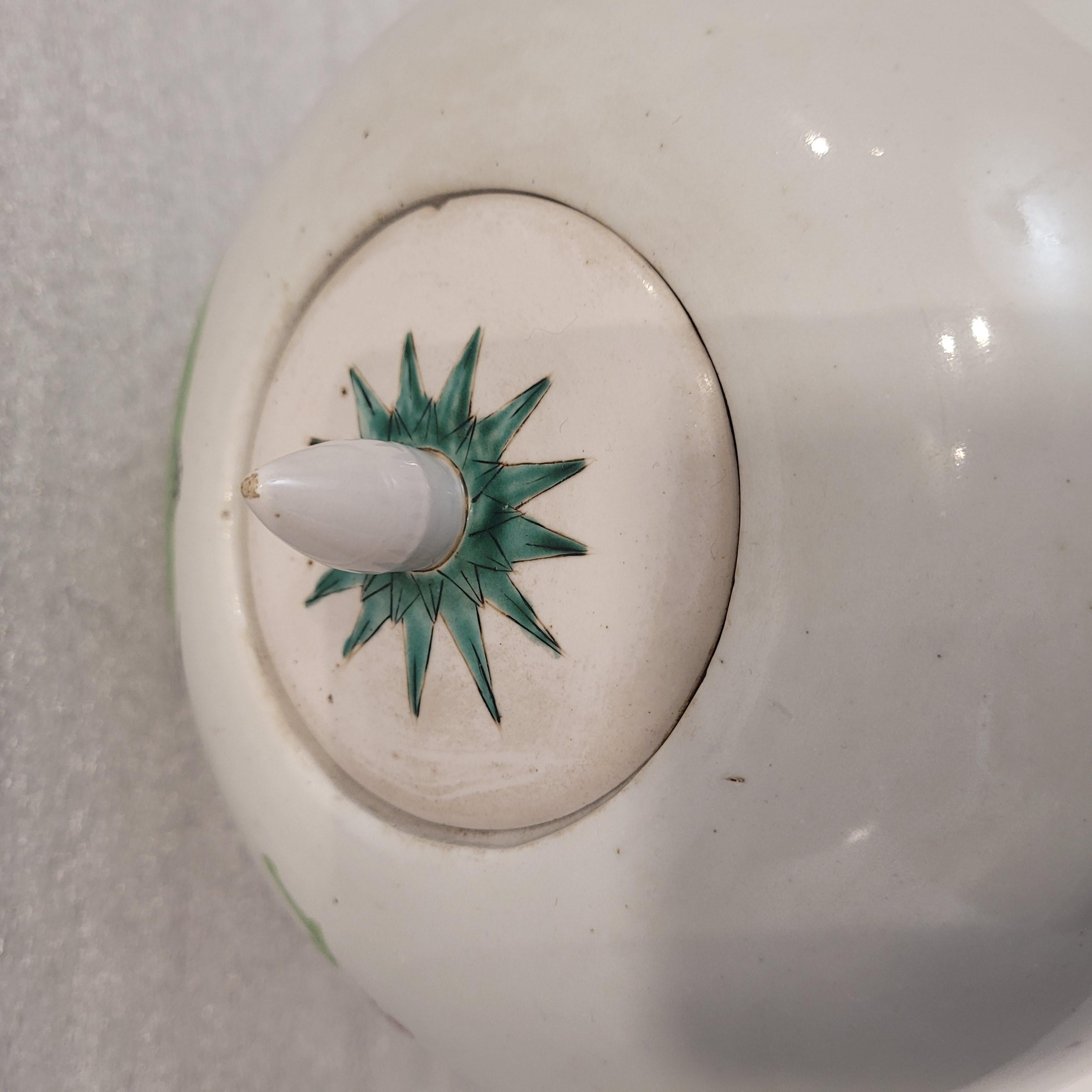 Vaso di zenzero verde e rosa della dinastia Qing cinese 