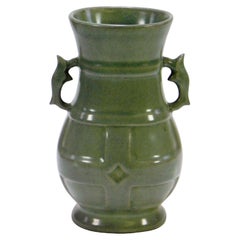 Chinese Qing Dynasty Guan Type Celadon Vase, 19th Century