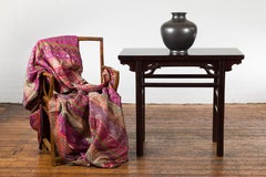 Late Qing Dynasty Yumu Wood Wine Table with Dark Lacquer