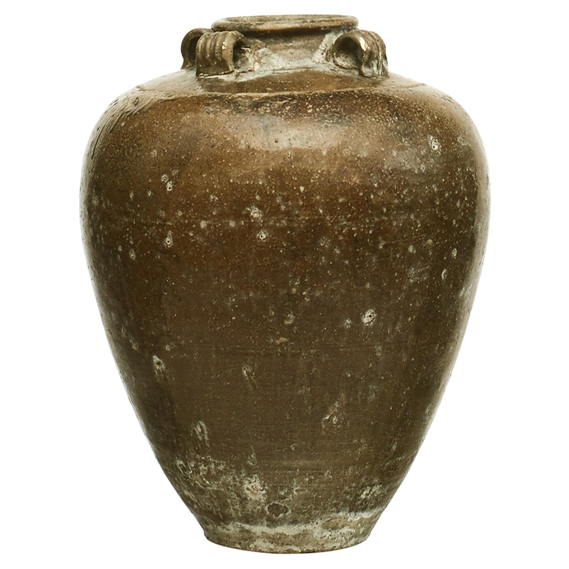 Chinese Qing-Dynasty Ochre Glazed Vinegar Gar