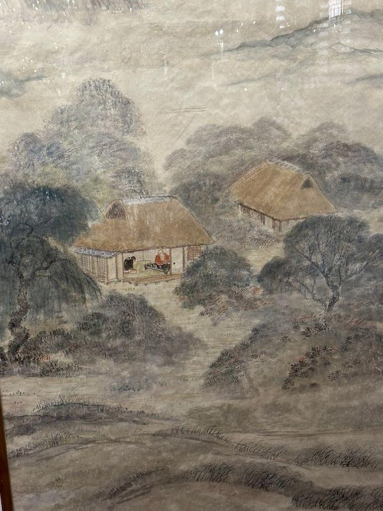 Chinese Qing Dynasty Painted Framed Panels In Good Condition For Sale In Dallas, TX