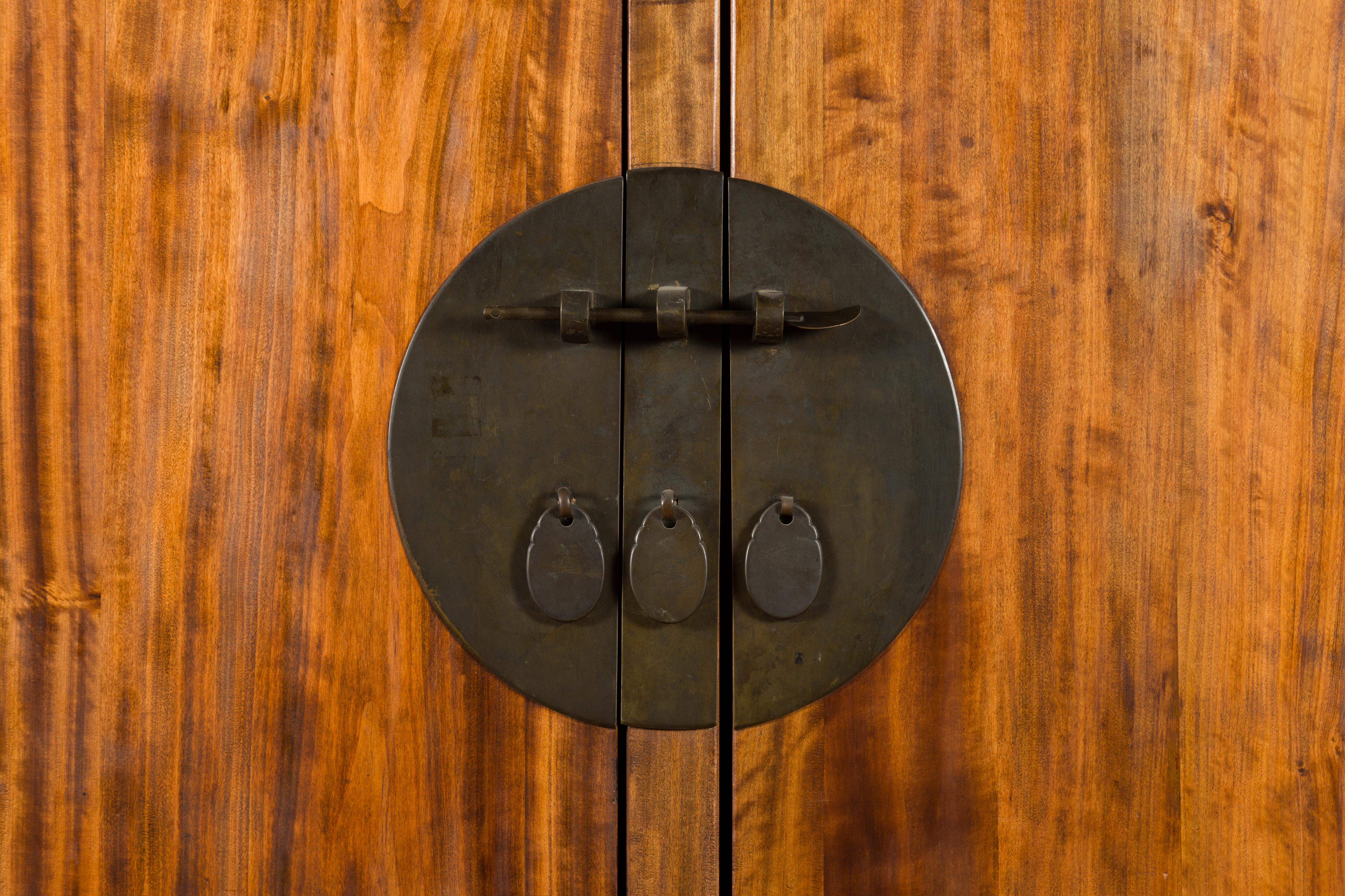 Chinese Qing Dynasty Period 19th Century Cabinet with Hidden Drawers and Panel For Sale 3