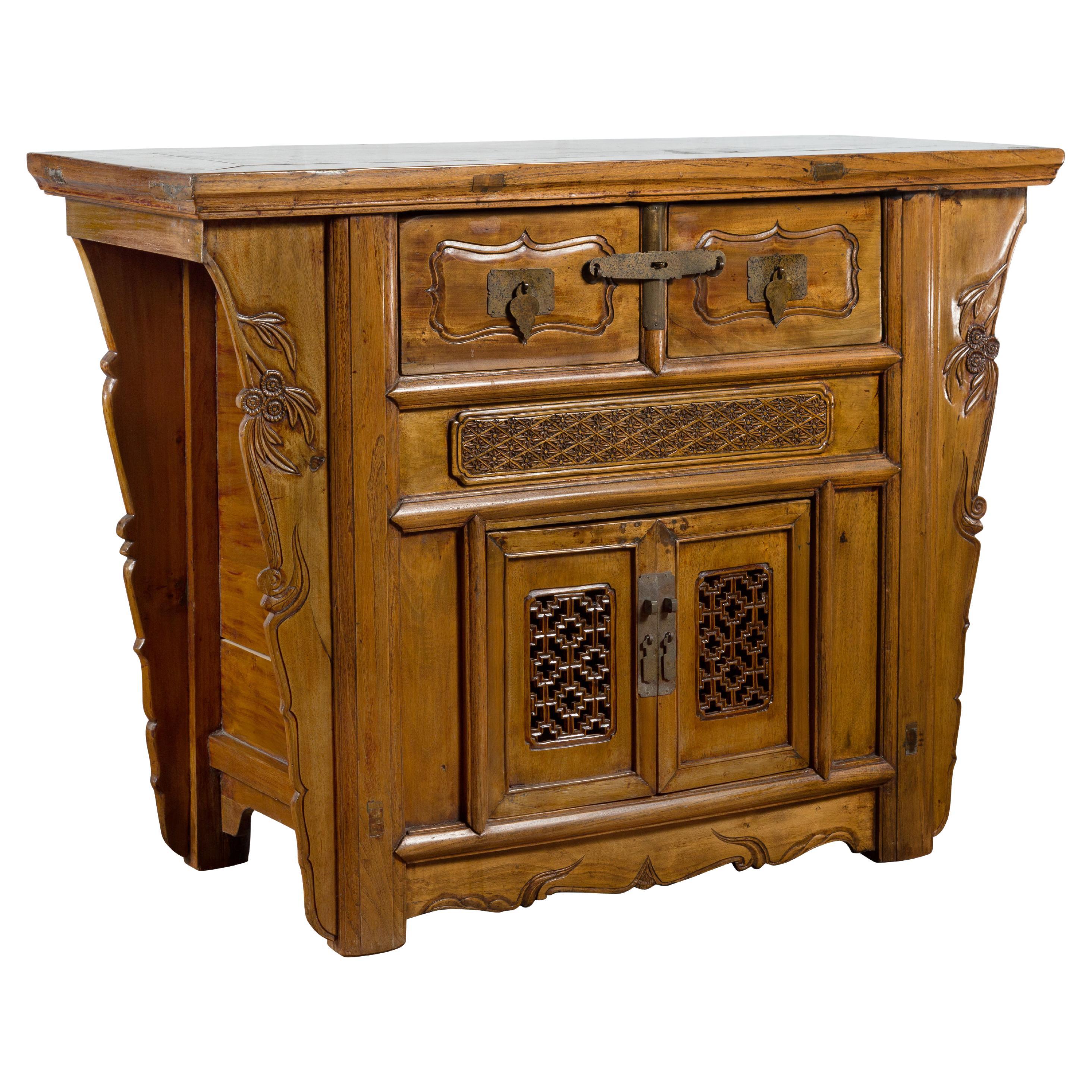 Chinese Blue Credenza at 1stDibs