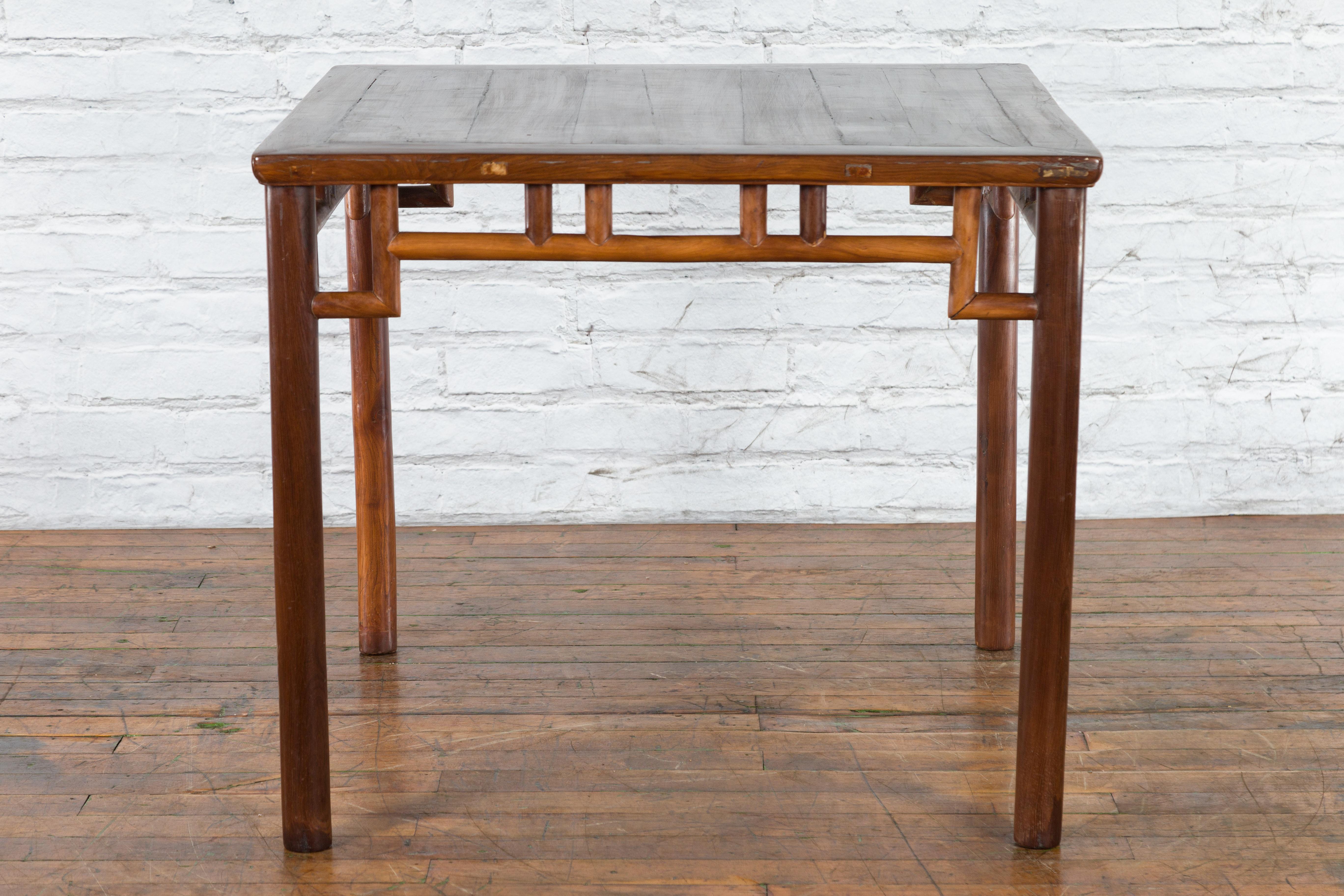 Chinese Qing Dynasty Period 19th Century Game Table with Humpback Stretchers For Sale 9