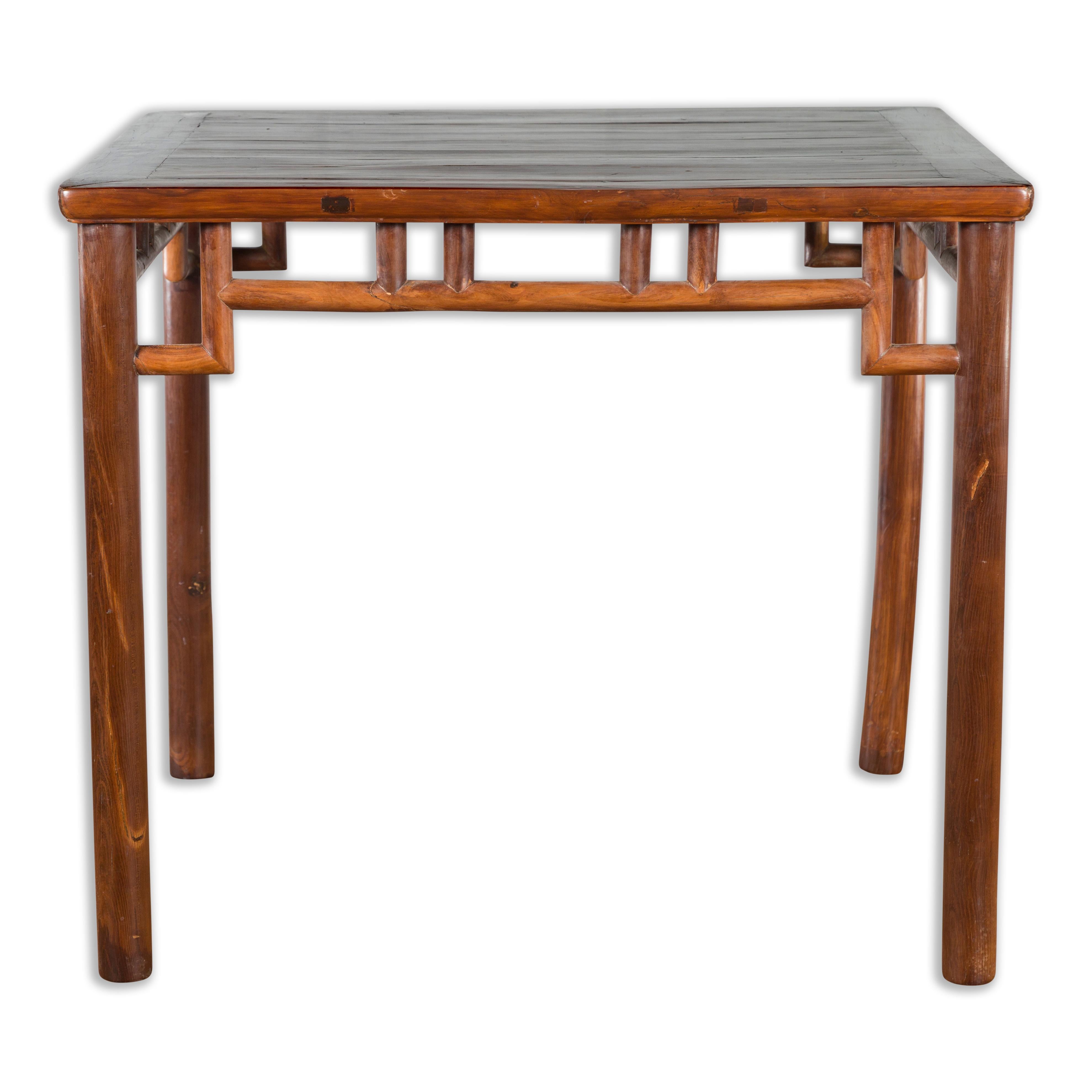 Chinese Qing Dynasty Period 19th Century Game Table with Humpback Stretchers For Sale 3