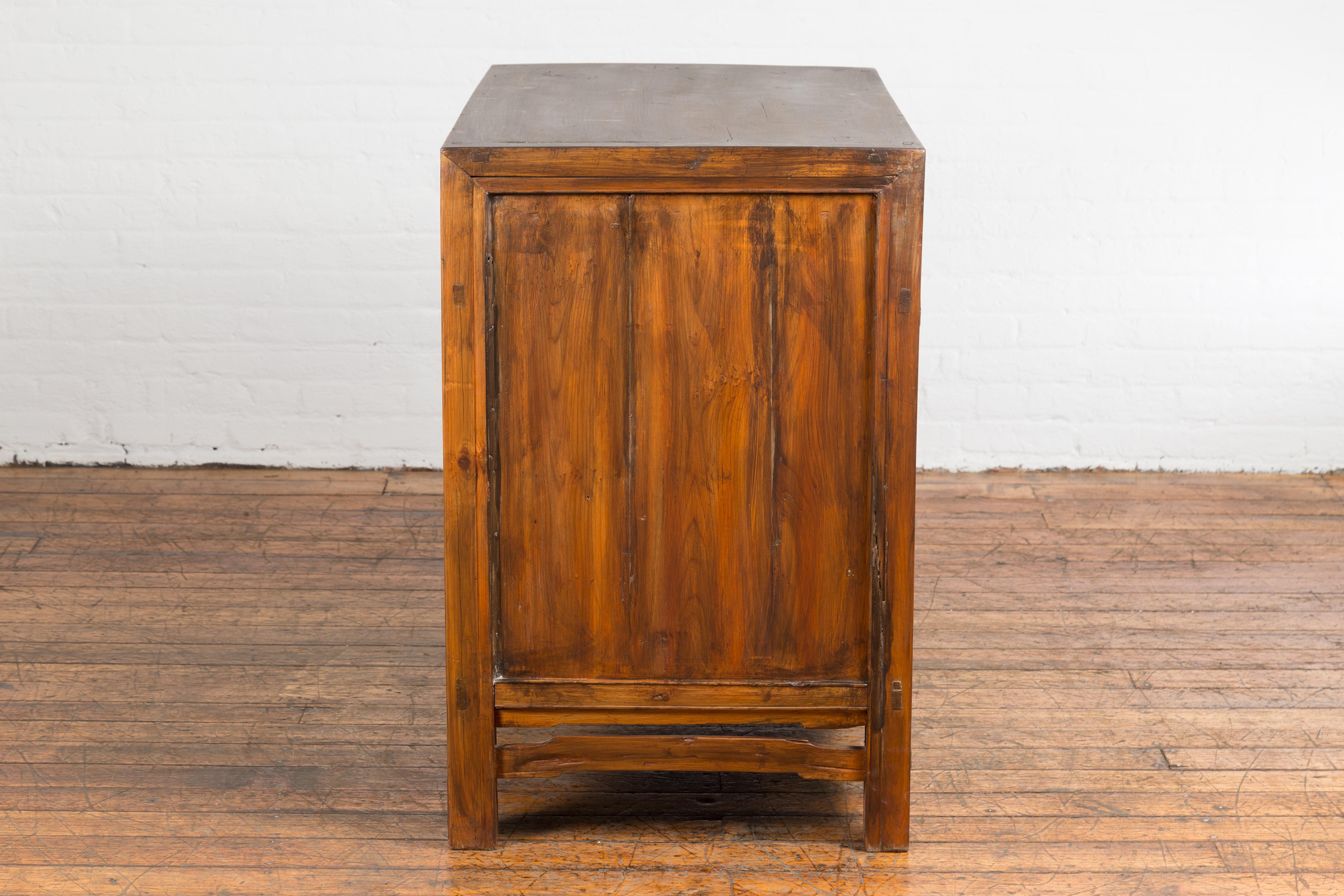 Antique Side Cabinet with Large Butterfly on Doors For Sale 10