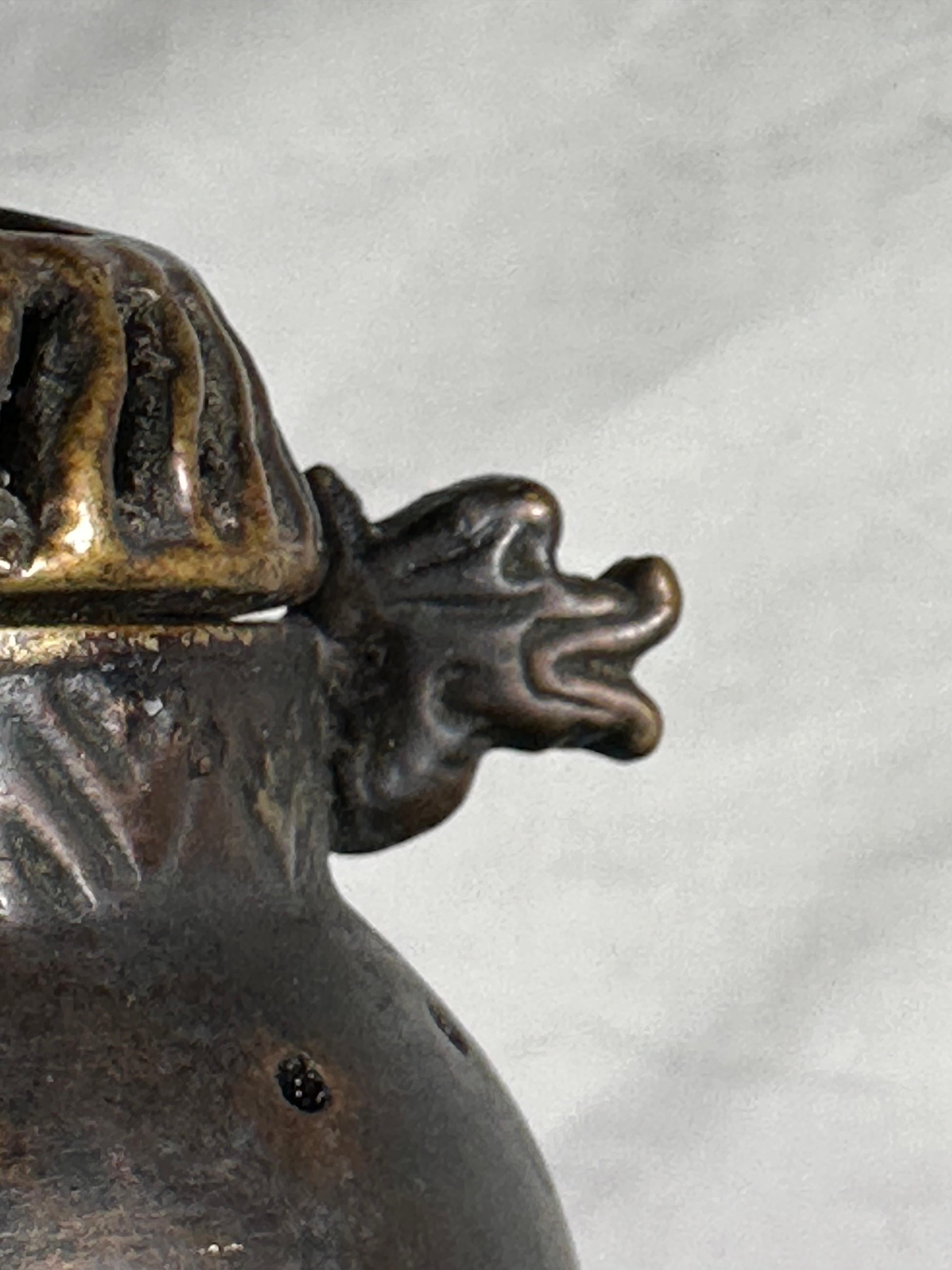 Chinese Qing Dynasty Small Bronze Tripod Censer In Good Condition For Sale In Vero Beach, FL