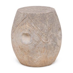 Chinese Qing-Dynasty Stone Prosperity Drum, 19th Century