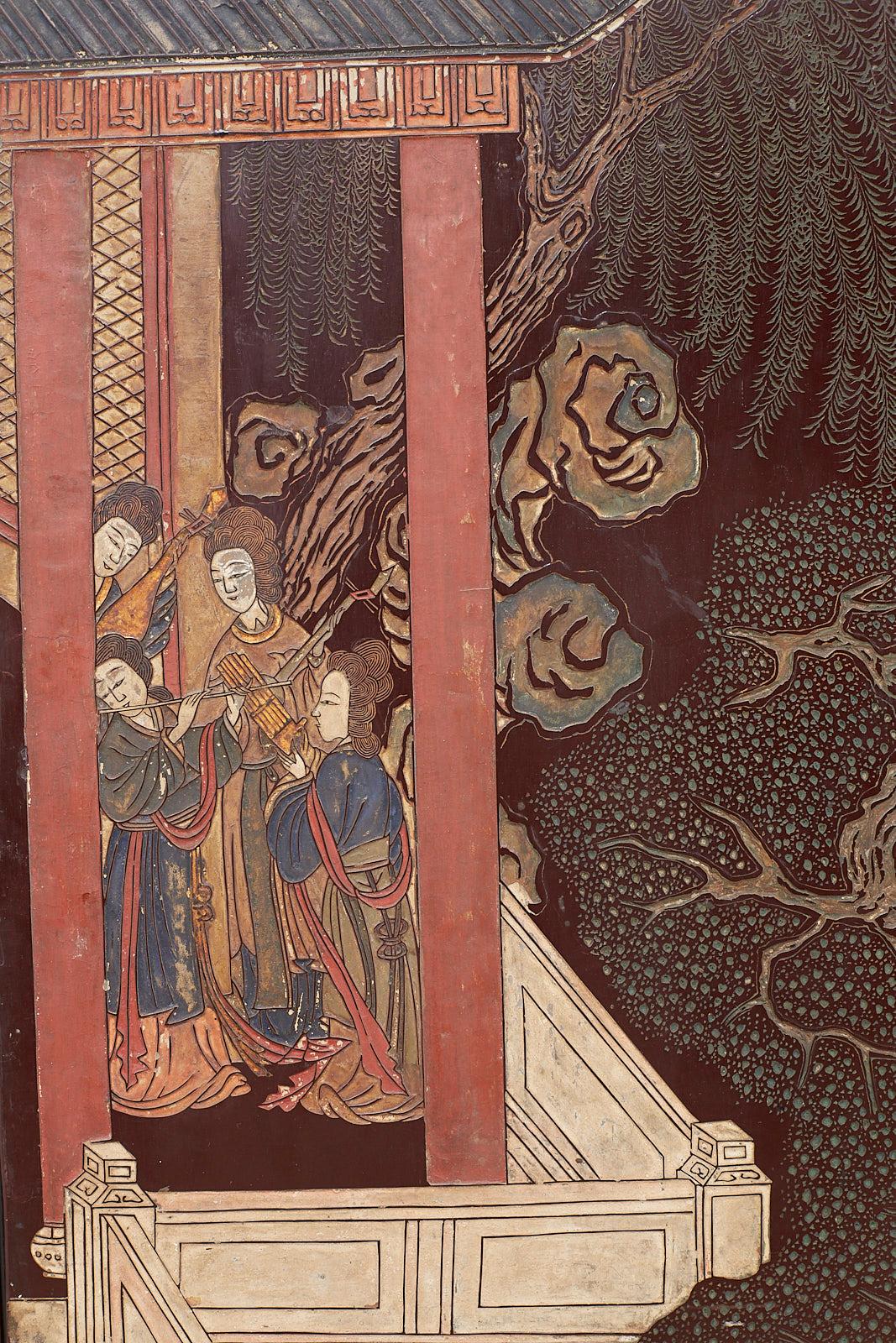 Chinese Qing Dynasty Twelve-Panel Coromandel Screen 5