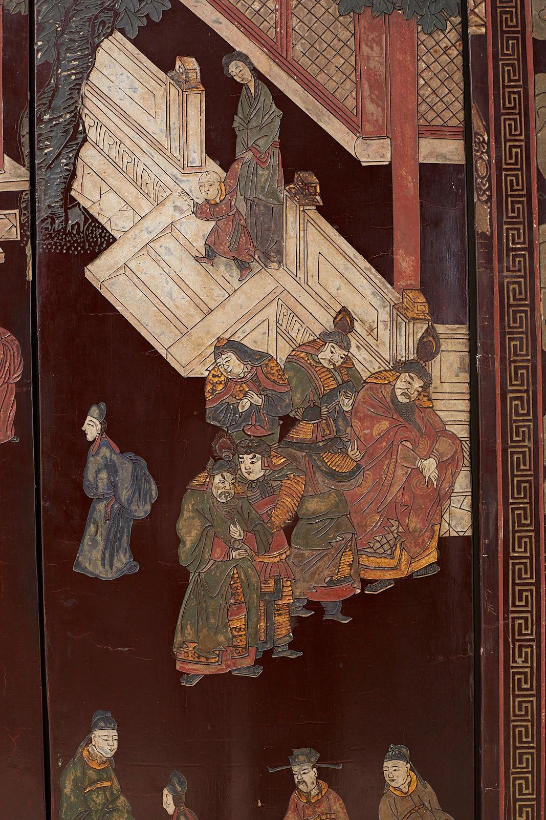 Chinese Qing Dynasty Twelve-Panel Coromandel Screen 14