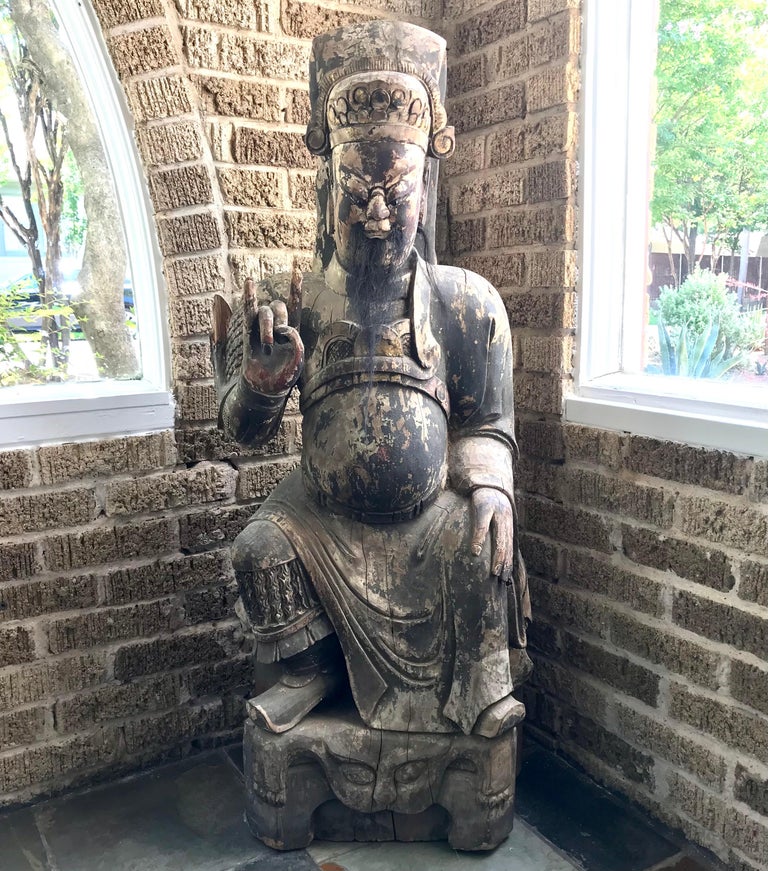 Chinese Qing Dynasty Wood Sculpture For Sale at 1stDibs