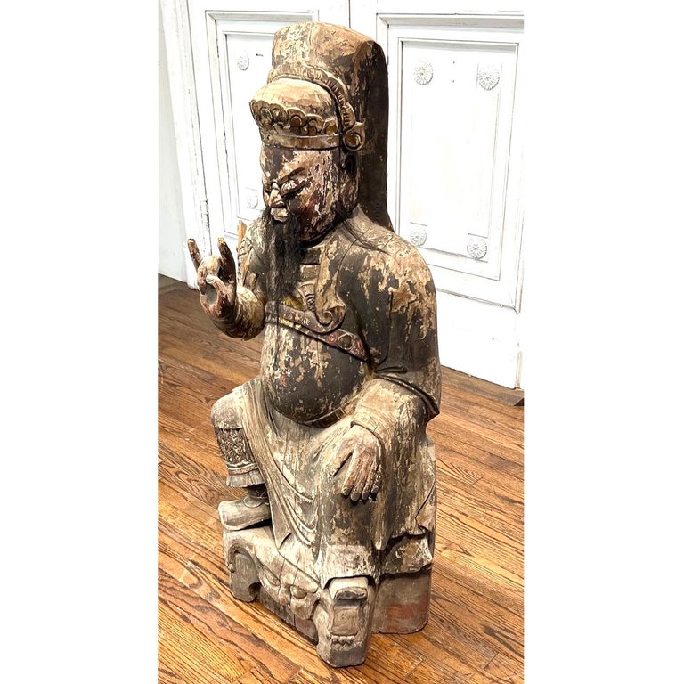 Chinese Qing Dynasty Wood Sculpture For Sale at 1stDibs