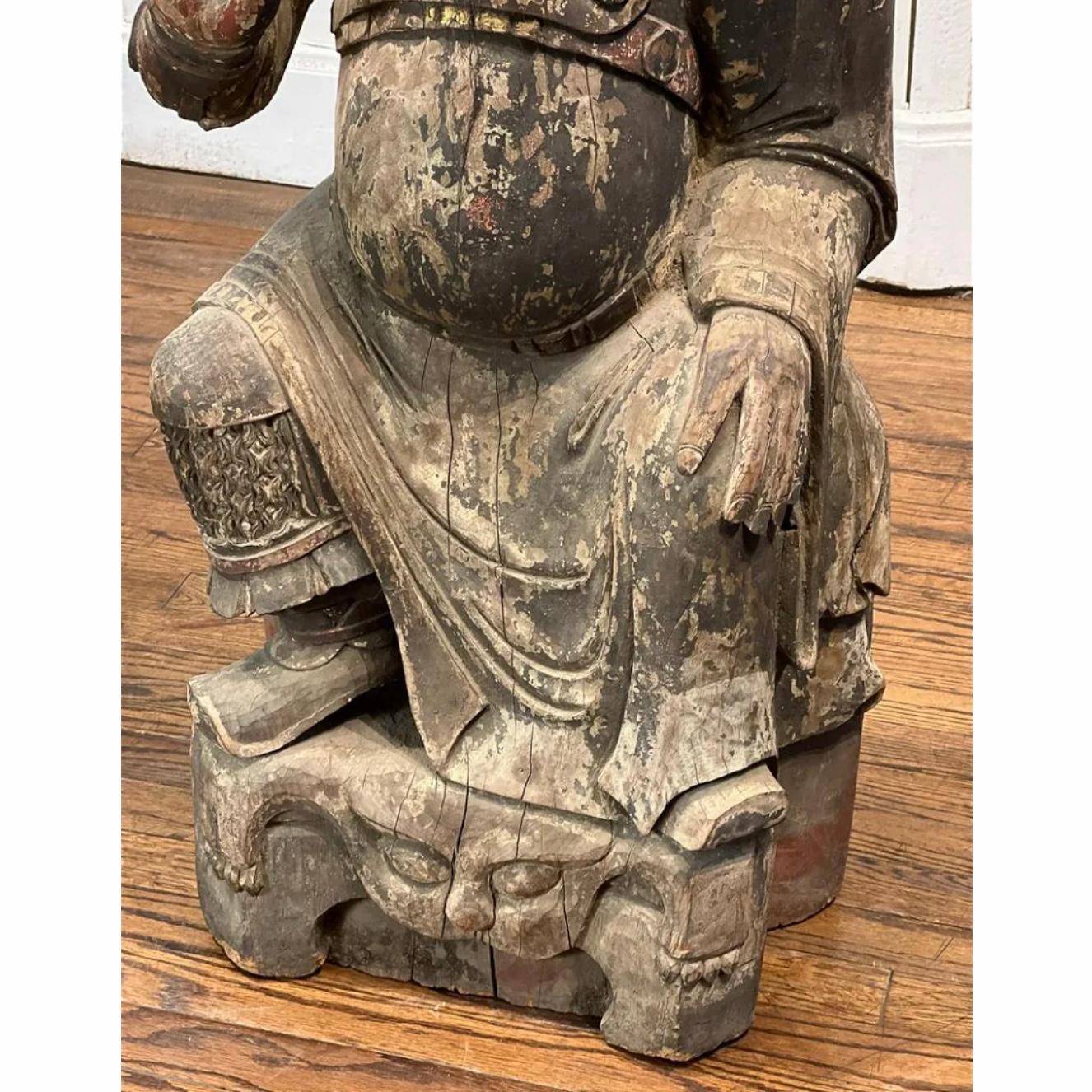 Chinese Qing Dynasty Wood Sculpture For Sale 4