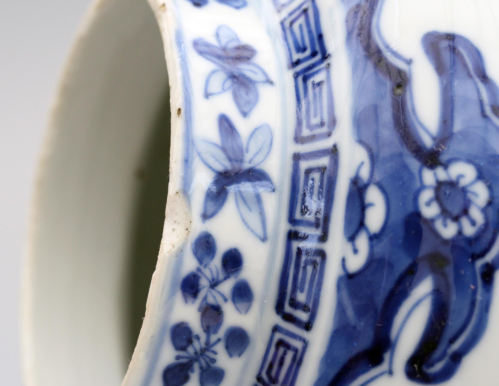 Chinese Qing Kangxi Mark Blue & White Insects & Landscape Porcelain Lidded Jar 4
