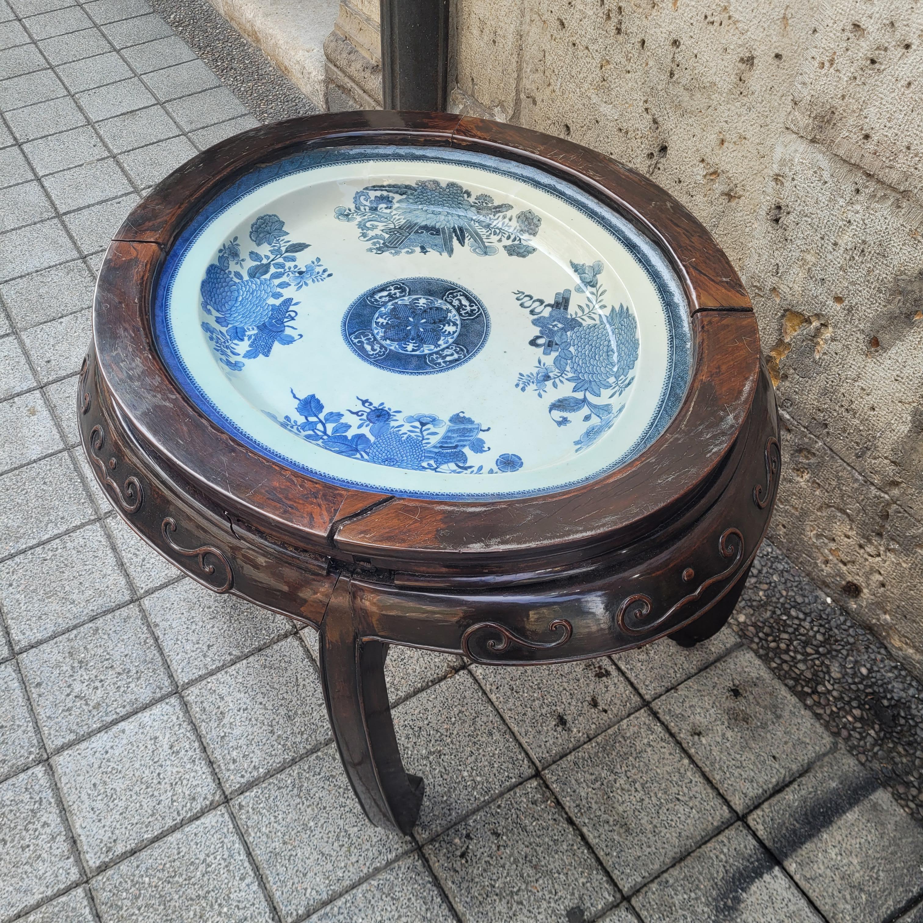 Chinese Qing porcelain plate, tray, Fitzhugh pattern, British East India Company en vente 7
