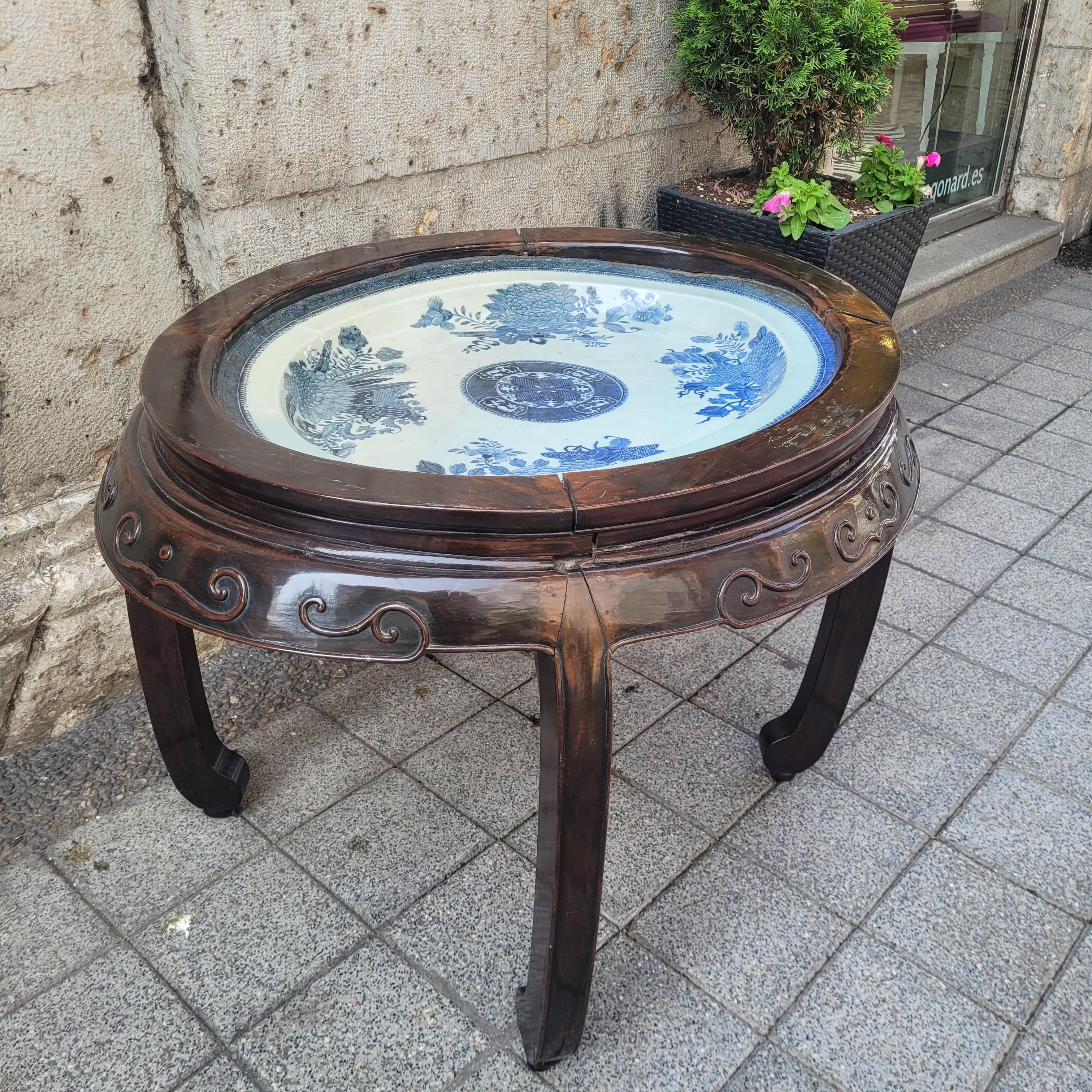 Chinese Qing porcelain plate, tray, Fitzhugh pattern, British East India Company en vente 9