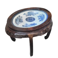 Tray table incorporating Chines Porcelain pattern, British East India Company