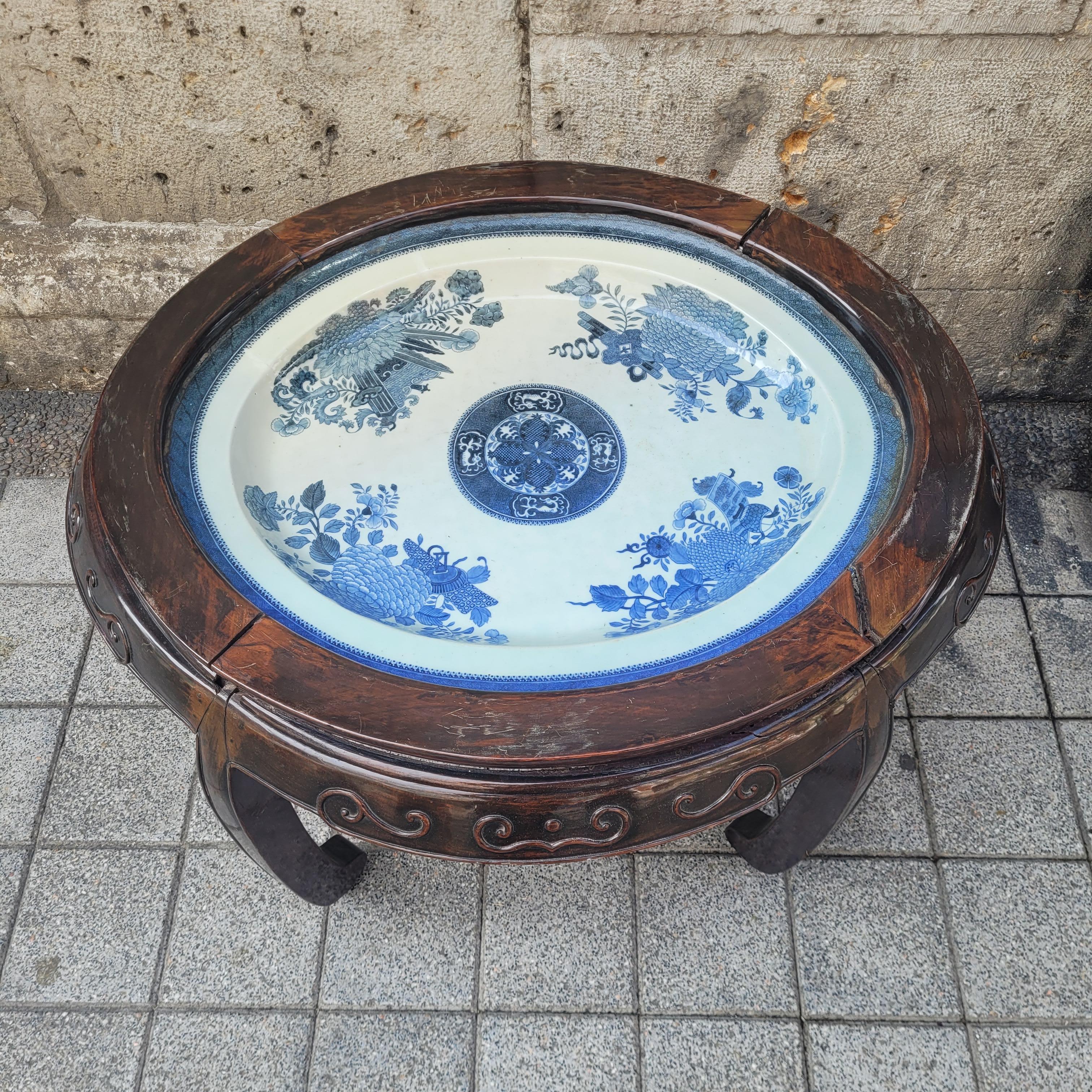 Chinese Qing porcelain plate, tray, Fitzhugh pattern, British East India Company Bon état - En vente à Valladolid, ES