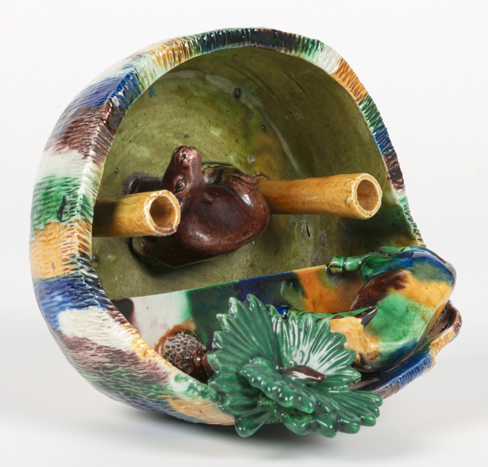 Chinese Qing Sancai Glazed Porcelain Cow Pen Joss Stick Holder For Sale 10