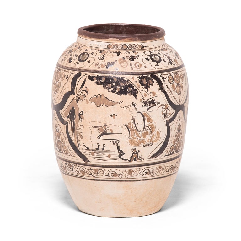 Chinese Qing Scholars' Wine Jar at 1stDibs