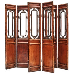 Chinese Qing Six-Panel Screen / Room Divider