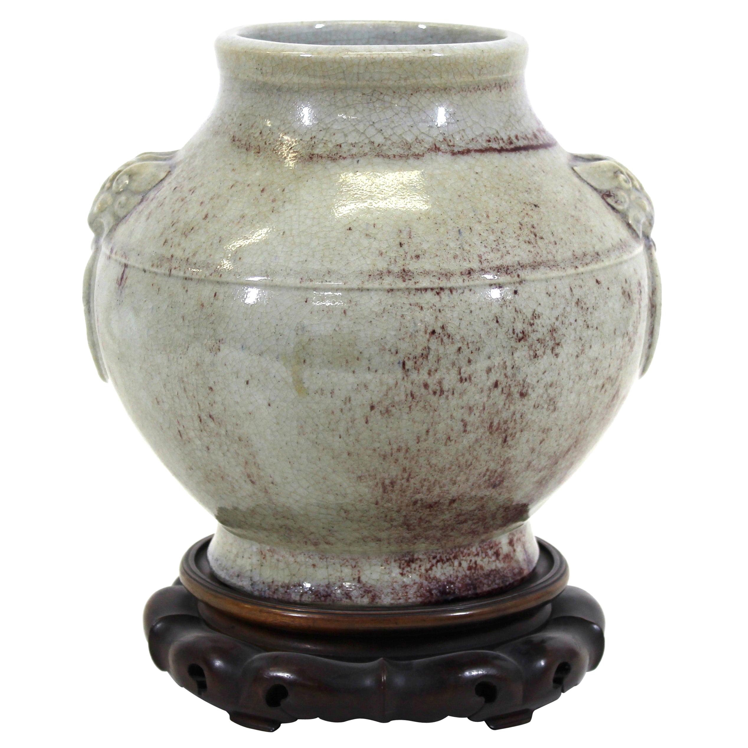 Chinese Ceramic Ming Yao Jar or Vase Celadon Glaze, Early 17th 
