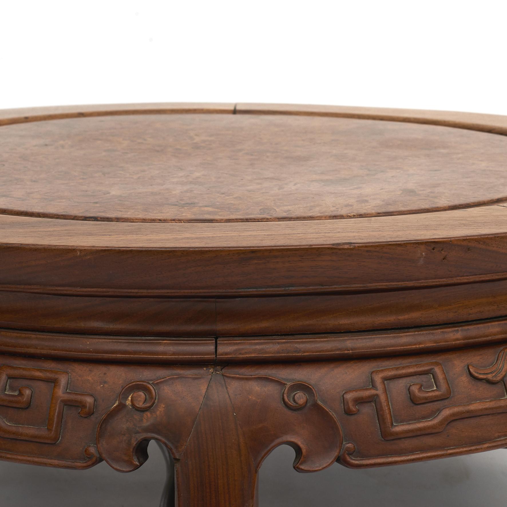 Chinese Qing Style Coffee Table in Blackwood and Root Wood For Sale 2