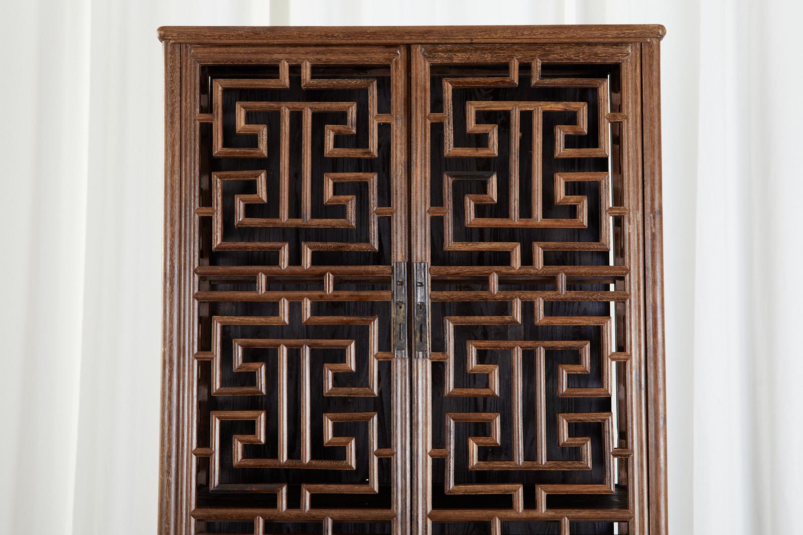 Chinese Qing Style Open Fretwork Kitchen Cabinet For Sale 3